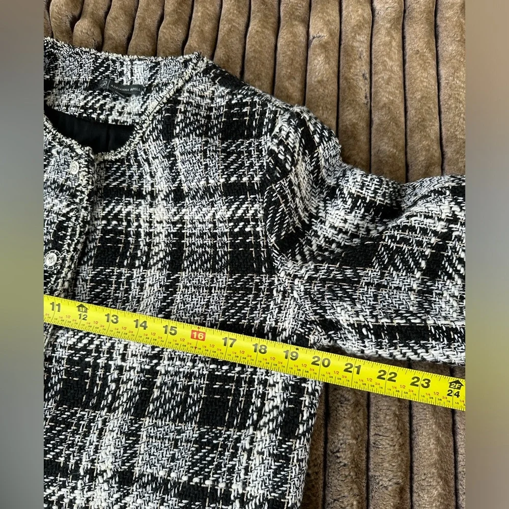 Adrianna Papell Blazer Jacket Tweed Women Size M